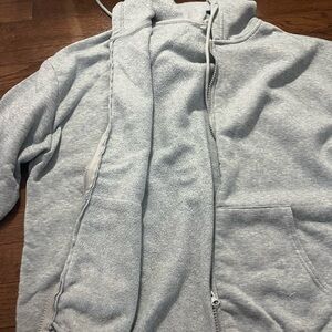 Gray Zip-Up Hoodie